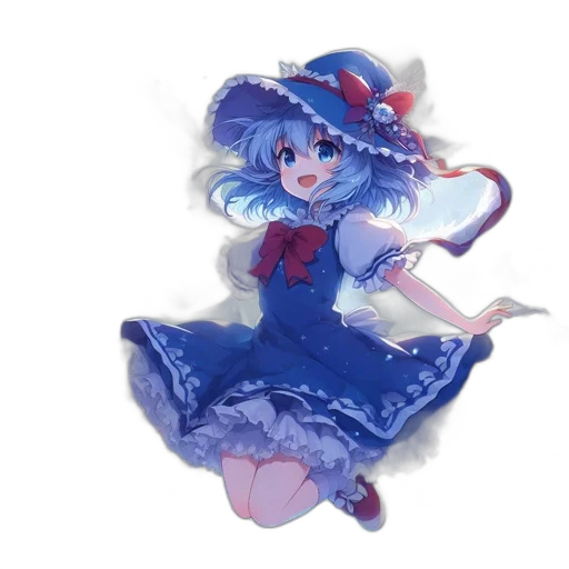 dress, hat, staff, creature transparent PNG cut-out