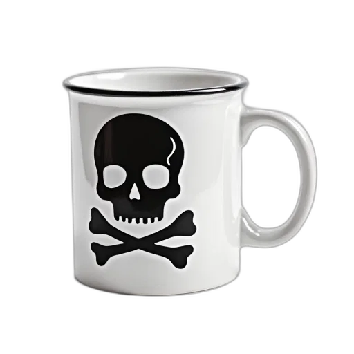 white, coffee, mug, black transparent PNG cut-out