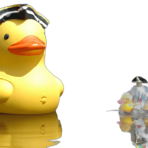 3d render, underwater, two, rubber transparent PNG cut-out