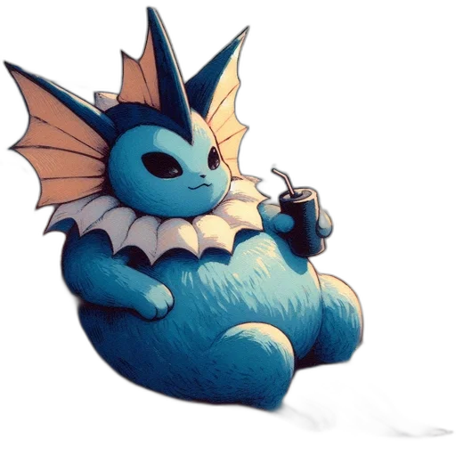 dragon, staff, creature, animal transparent PNG cut-out