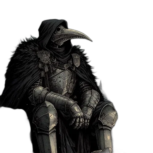 mask, staff, jacket, sword transparent PNG cut-out