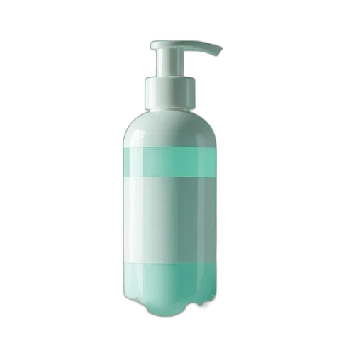 bottle, 3d render, photorealistic, green transparent PNG cut-out