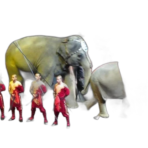 animal, concept art, 3d render, elephants transparent PNG cut-out