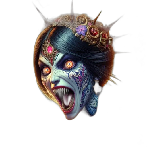 mask, face, crown, creature transparent PNG cut-out