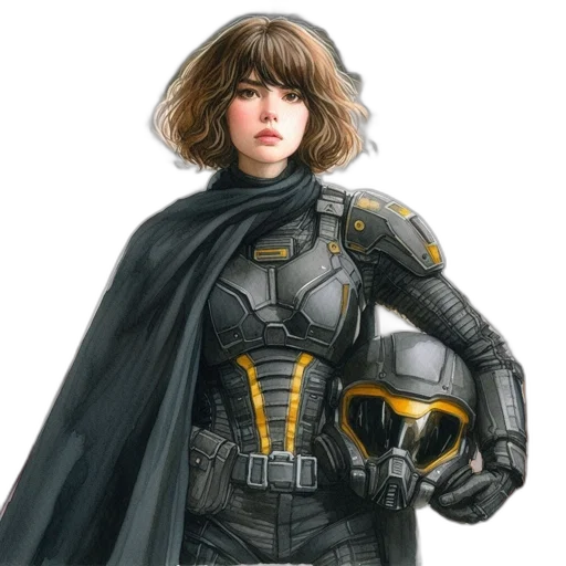 jacket, concept art, comic book art, fantasy art transparent PNG cut-out