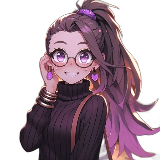 staff, jacket, dress, hair transparent PNG cut-out