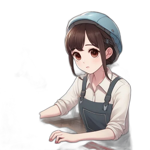 staff, hat, face, dress transparent PNG cut-out