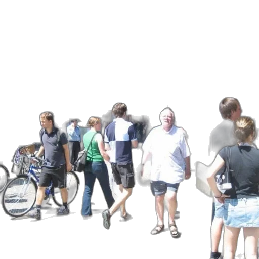 staff, 3d render, concept art, city street transparent PNG cut-out
