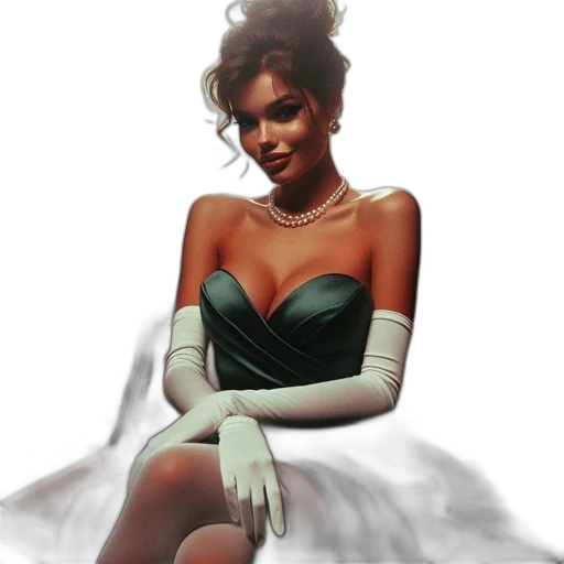 dress, photorealistic, concept art, comic book art transparent PNG cut-out