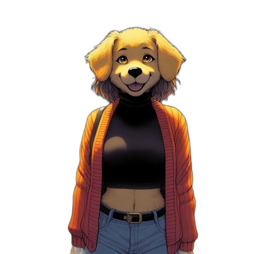 jacket, staff, animal, mask transparent PNG cut-out