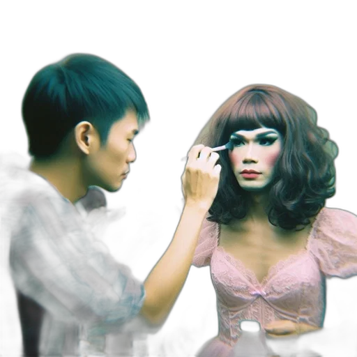 mask, face, dress, photorealistic transparent PNG cut-out