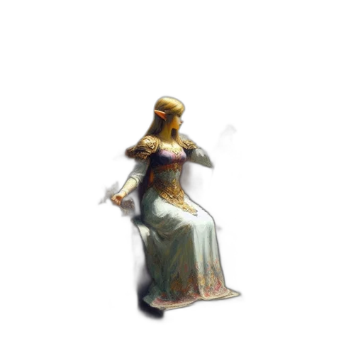 dress, staff, crown, sword transparent PNG cut-out