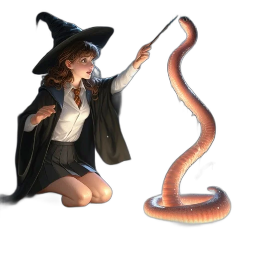staff, creature, hat, dragon transparent PNG cut-out
