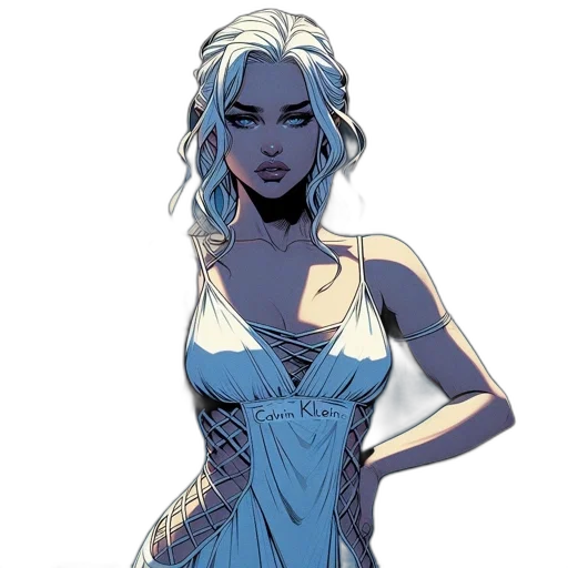 dress, comic book art, concept art, fantasy art transparent PNG cut-out