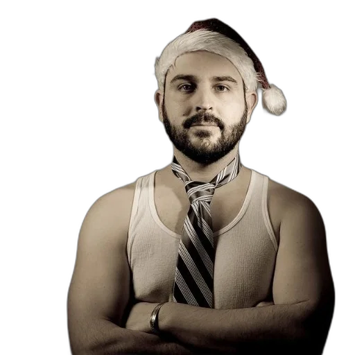 staff, man, santa, hat transparent PNG cut-out