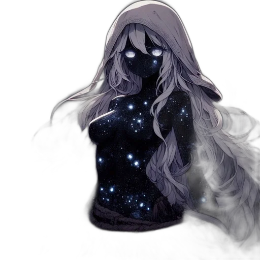 mask, dress, creature, hair transparent PNG cut-out