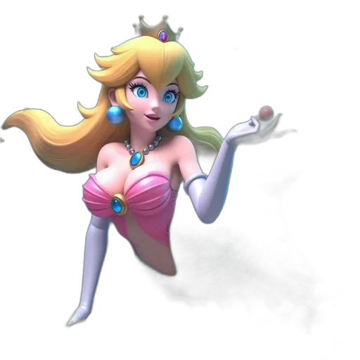 dress, crown, concept art, 3d render transparent PNG cut-out