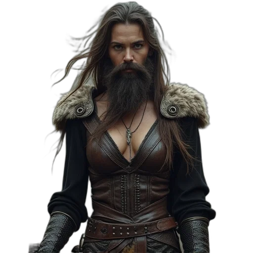 hair, fantasy art, concept art, comic book art transparent PNG cut-out