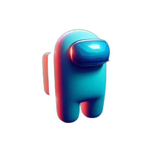 robot, 3d render, vaporwave, concept art transparent PNG cut-out