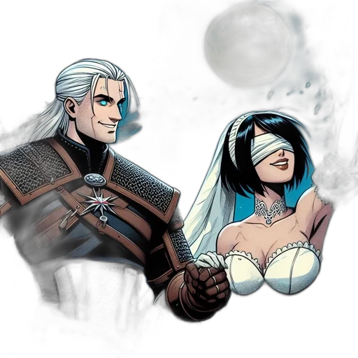 comic book art, concept art, fantasy art, watercolor transparent PNG cut-out