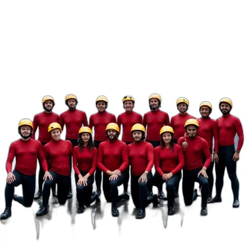 staff, crown, robot, 3d render transparent PNG cut-out