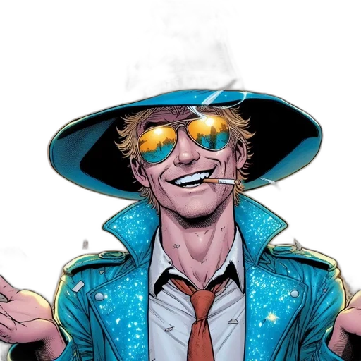 jacket, comic book art, concept art, exuberant transparent PNG cut-out