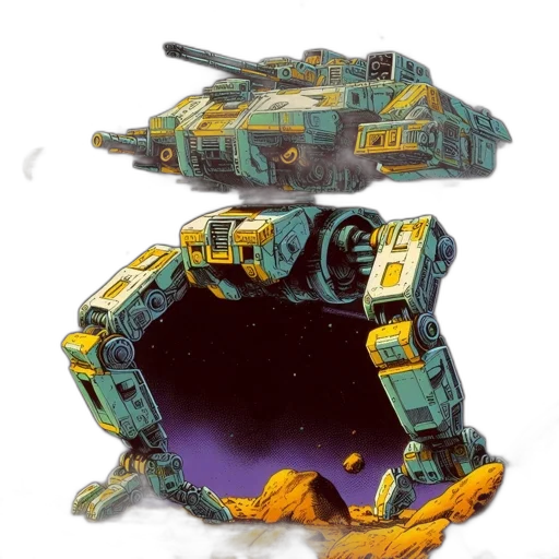weapon, robot, concept art, 3d render transparent PNG cut-out