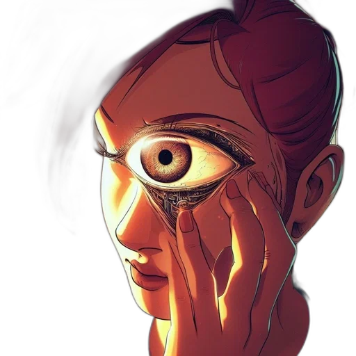 face, mask, staff, creature transparent PNG cut-out