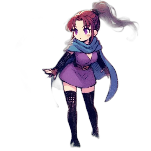 staff, jacket, dress, pixel art transparent PNG cut-out