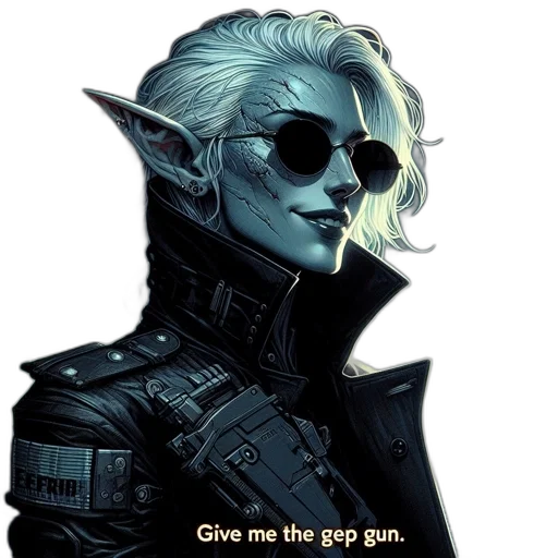 staff, face, weapon, jacket transparent PNG cut-out