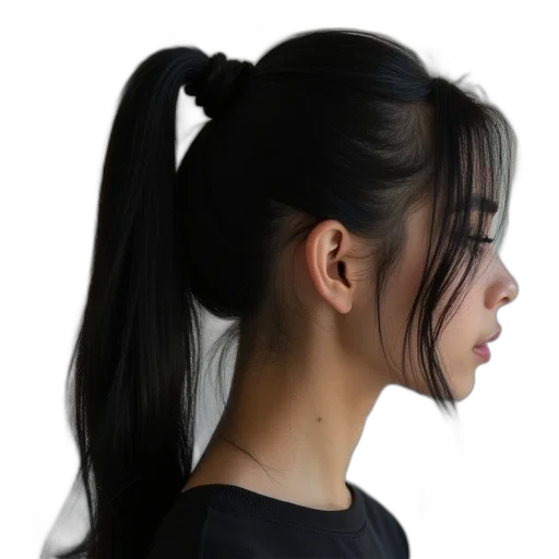 hair, face, staff, jewelry transparent PNG cut-out