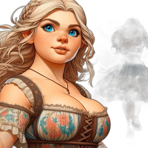 dress, fantasy art, concept art, photorealistic transparent PNG cut-out