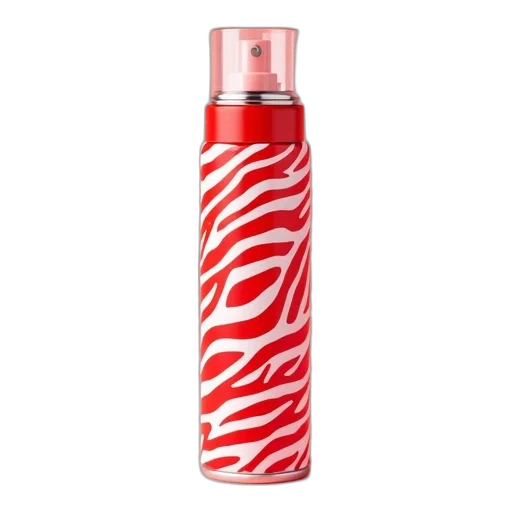 bottle, red, white, spray transparent PNG cut-out