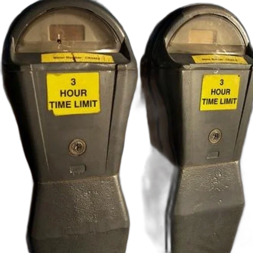 shoes, two, parking, meters transparent PNG cut-out