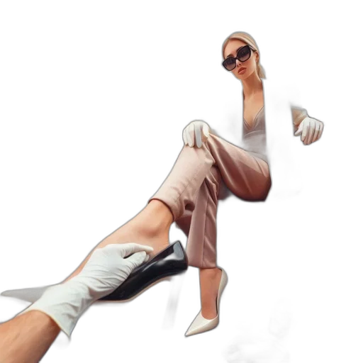 shoes, staff, concept art, photorealistic transparent PNG cut-out