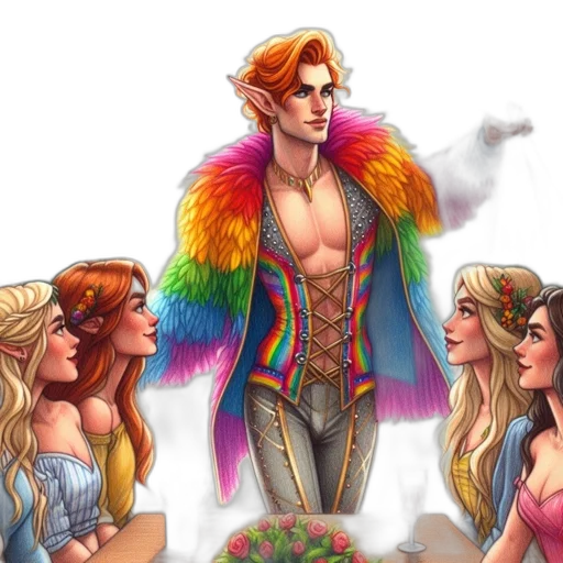 fantasy art, concept art, comic book art, colorful transparent PNG cut-out