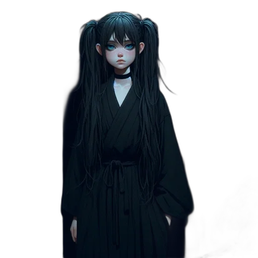 dress, mask, creature, staff transparent PNG cut-out