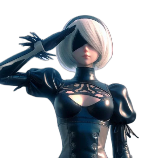 robot, dress, jacket, weapon transparent PNG cut-out