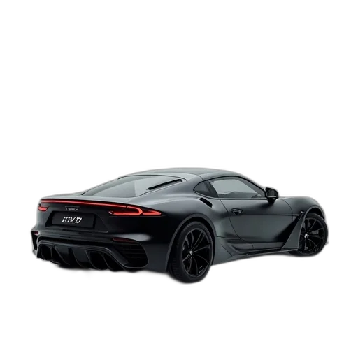 car, 3d render, photorealistic, black transparent PNG cut-out