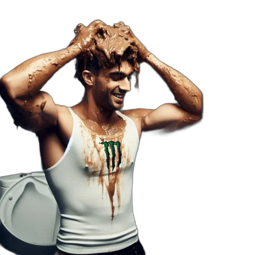 hair, photorealistic, man, wears transparent PNG cut-out