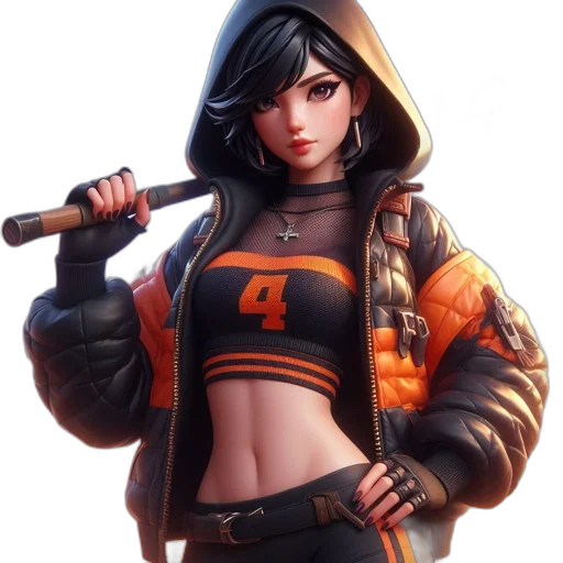jacket, weapon, staff, concept art transparent PNG cut-out