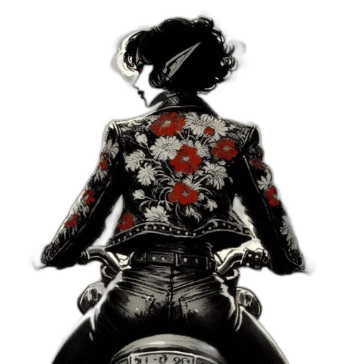 jacket, comic book art, concept art, cyberpunk transparent PNG cut-out
