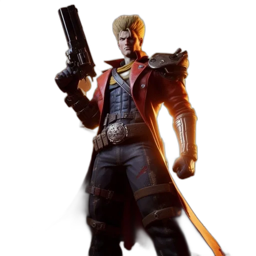 concept art, 3d render, individual, red transparent PNG cut-out