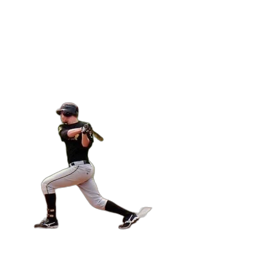 3d render, baseball, player, swinging transparent PNG cut-out