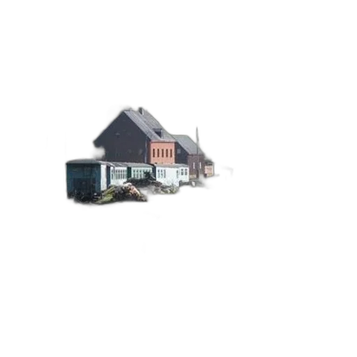 building, furniture, umbrella, 3d render transparent PNG cut-out