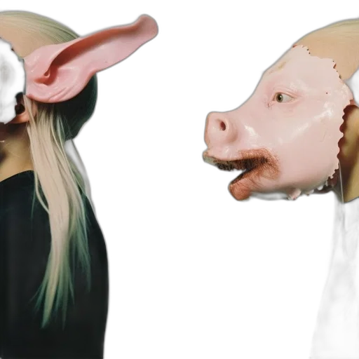 mask, animal, concept art, 3d render transparent PNG cut-out