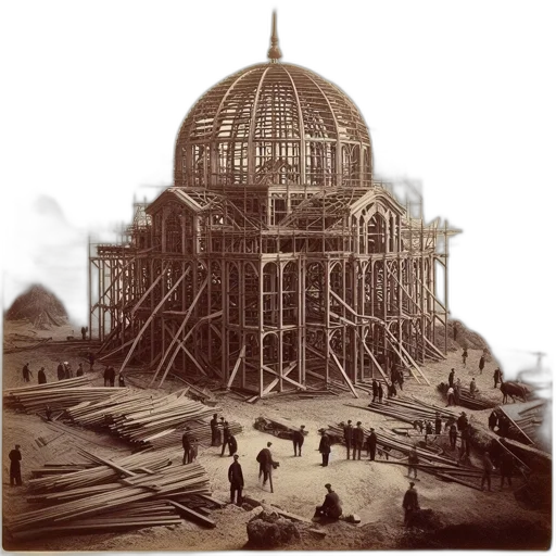 building, concept art, photorealistic, under-construction transparent PNG cut-out