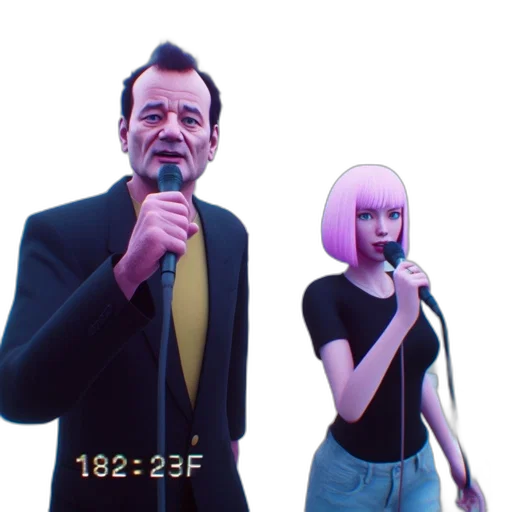 jacket, robot, vaporwave, concept art transparent PNG cut-out