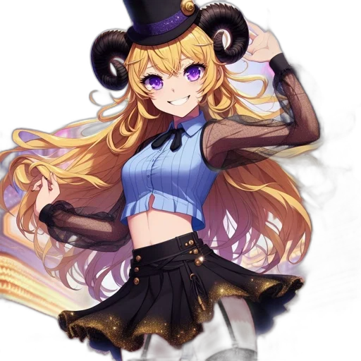 staff, hat, hair, anime transparent PNG cut-out