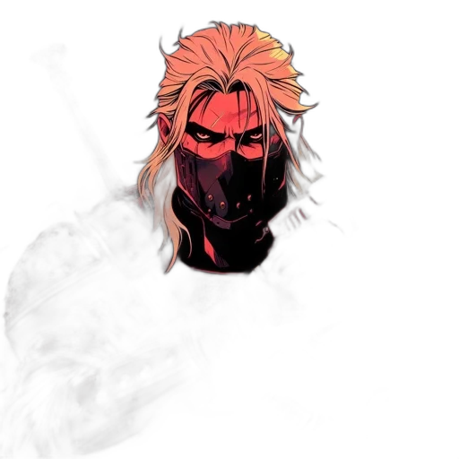 mask, face, staff, weapon transparent PNG cut-out